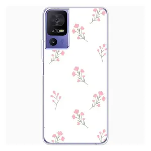 Чехол с розовым рисунком для TCL 605