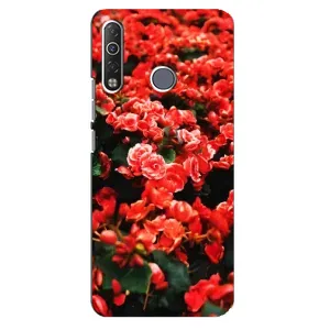 Чехлы с Цветами для TECNO Camon 12 Air CC6 (VPrint) (Цветы красные)