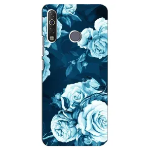 Чехлы (ART) Цветы на TECNO Camon 12 Air CC6 (VPrint) (Блактині бутони)