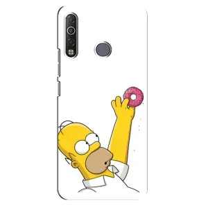 Чехол с Симпсонами для TECNO Camon 12 Air CC6 (VPrint) (Гомер с пончиком)