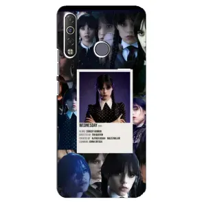 Чехлы Венсдей на TECNO Camon 12 Air CC6 Уэнсдей (AlphaPrint) (коллаж Уэнздей)