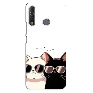 Чохол з малюнком кіт на TECNO Camon 12 Air CC6 (Коти в окулярах)