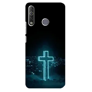 Християнські Чохли для TECNO Camon 12 Air CC6 (AlphaPrint) (Хрест і місто)