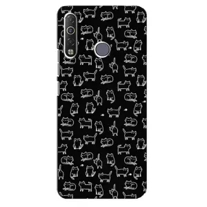 Чохол з принтом для TECNO Camon 12 Air CC6 (AlphaPrint) Модні коти (Маленькі котики)