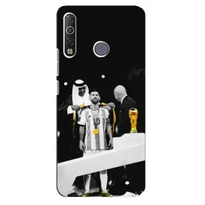 Чехлы для TECNO Camon 12 Air CC6 (Leo чемпион) (AlphaPrint) (Месси в накидке)