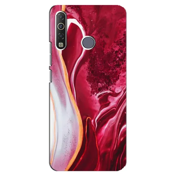 Чехол с принтом «Мрамор красный» для TECNO Camon 12 Air CC6