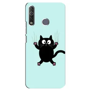 Чохол з принтом для TECNO Camon 12 Air CC6 (AlphaPrint) Модні коти (Падаючий кіт)