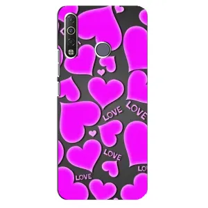 Чехлы для любимой на Техно Камон 12 Ейр (VPrint) (Pink hearts)