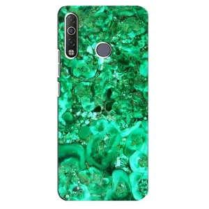 Мраморний чехол на TECNO Camon 12 Air CC6 (VPrint) (Салатовий Мрамор)