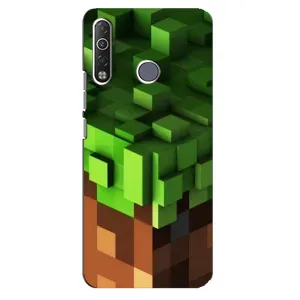 Чохол Майнкрафт на TECNO Camon 12 Air CC6 (AlphaPrint) Minecraft (текстура Майнкрафт)