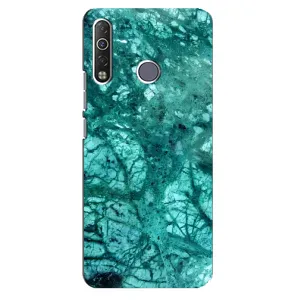Мраморний чехол на TECNO Camon 12 Air CC6 (VPrint) (Зелений мрамор)