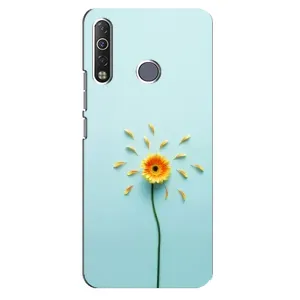Чехлы с Цветами для TECNO Camon 12 Air CC6 (VPrint) (Желтый цветок)