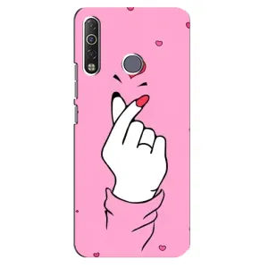 Чехол с принтом для TECNO Camon 12 Air CC6 (AlphaPrint - Знак сердечка)
