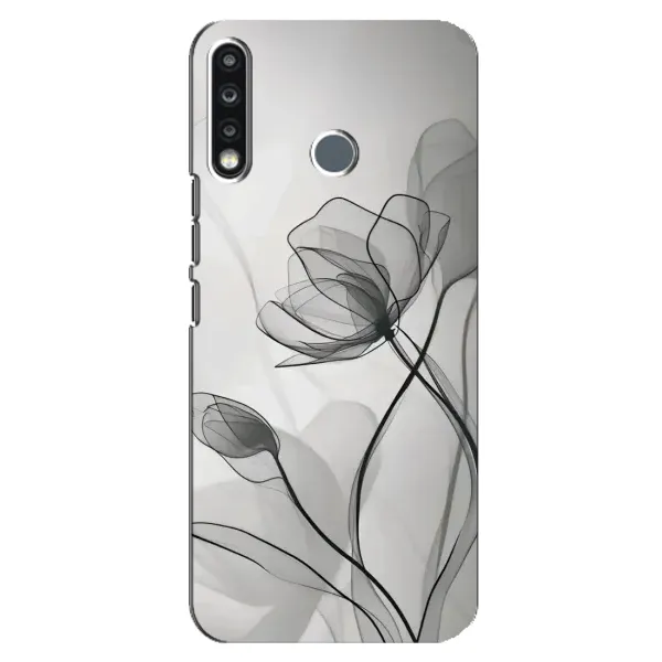 Чехол с принтом «Черные цветы» для TECNO Camon 12 CC7 Чехол с принтом «Черные цветы» для TECNO Camon 12 CC7