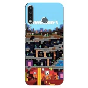 Чохол Майнкрафт на TECNO Camon 12 CC7 (AlphaPrint) Minecraft (фон Minecraft)