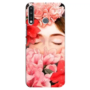 Чехлы (ART) Цветы на TECNO Camon 12 CC7 (VPrint) (Очі в квітах)