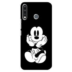 Міккі Маус чохол для TECNO Camon 12 CC7 (AlphaPrint - Мультяшні) (Маус на чорному)