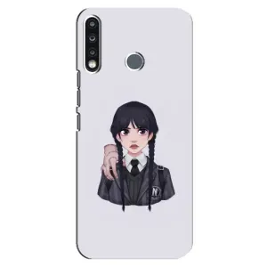 Чехлы Венсдей на TECNO Camon 12 CC7 Уэнсдей (AlphaPrint) (Уэнздей и Вещь)