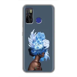 Чехлы (ART) Цветы на TECNO Camon 15 Air (VPrint) (Квіти на голові)