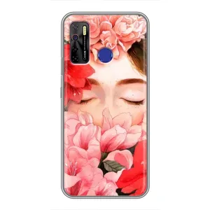Чехлы (ART) Цветы на TECNO Camon 15 Air (VPrint) (Очі в квітах)