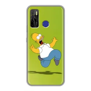 Чехол с Симпсонами для TECNO Camon 15 Air (VPrint) (Гомер Симпсон)