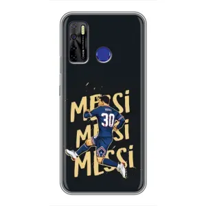 Чехлы для TECNO Camon 15 Air (Leo чемпион) (AlphaPrint) (Messi ПСЖ)