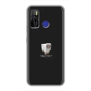 Чехол Майнкрафт на TECNO Camon 15 Air (AlphaPrint) Minecraft (Овечка Майнкрафт)