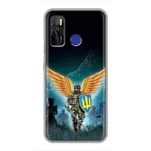 Чехлы с картинкой ЗСУ для TECNO Camon 15 Air (AlphaPrint) (Солдат ЗСУ)