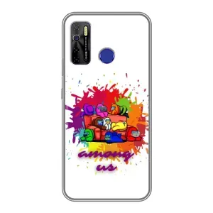 Чохли Амонг Ас для TECNO Camon 15 Air (AlphaPrint) (Яскравий АмонгАс)