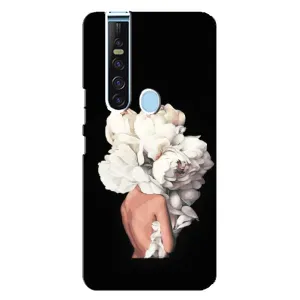 Чехлы (ART) Цветы на TECNO Camon 15 Pro (VPrint) (Білі квіти)