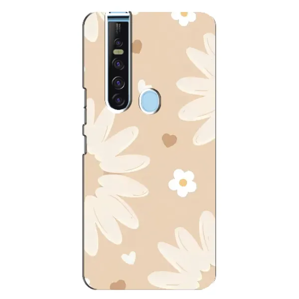 Чохол з принтом «Бежеві квіти» для TECNO Camon 15 Pro