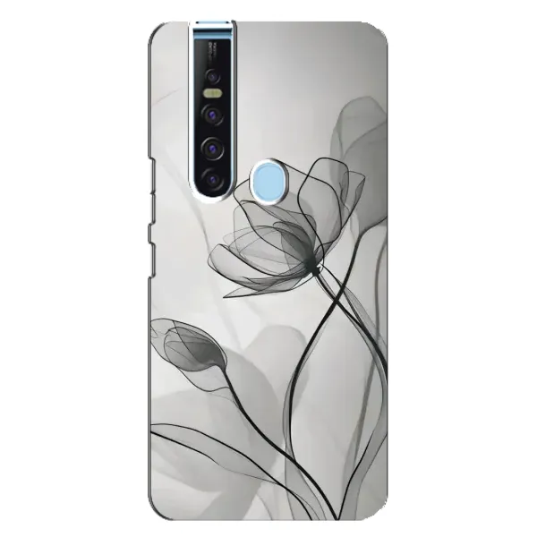 Чохол з принтом «Чорні квіти» для TECNO Camon 15 Pro