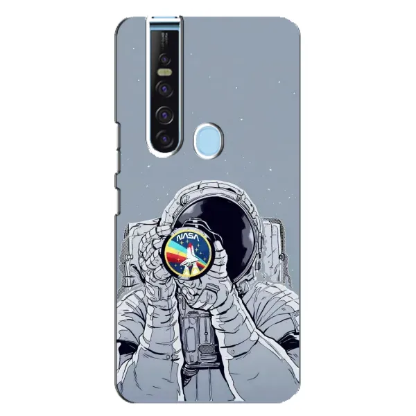 Чохол з принтом «Космонавт фото» для TECNO Camon 15 Pro