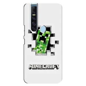 Чехол Майнкрафт на TECNO Camon 15 Pro (AlphaPrint) Minecraft (крипер Майнкрафт)