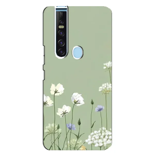Чохол з принтом «Квіти на зеленому» для TECNO Camon 15 Pro