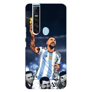 Чехлы для TECNO Camon 15 Pro (Leo чемпион) (AlphaPrint) (Месси с кубком)