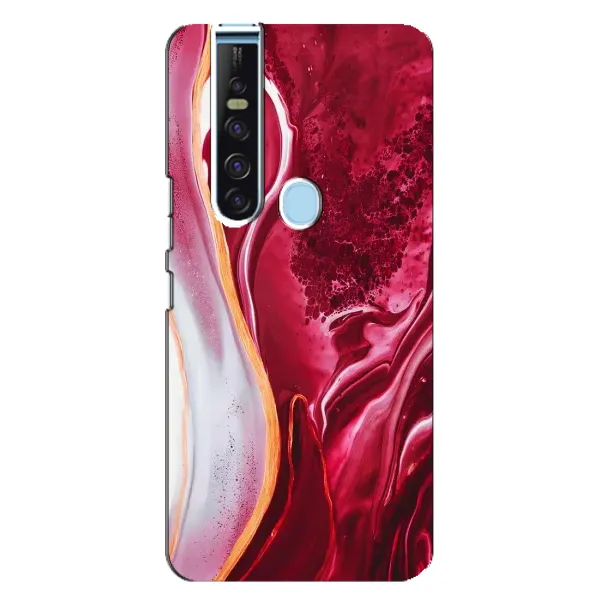 Чехол с принтом «Мрамор красный» для TECNO Camon 15 Pro