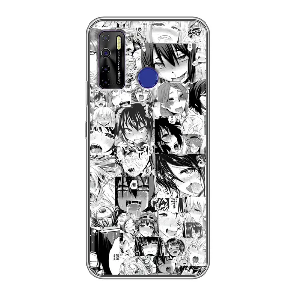 Чехол с принтом «Ahegao manga» для TECNO Camon 15