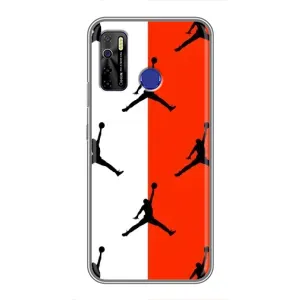 Чехлы для TECNO Camon 15 - с картинкой JORDAN (AlphaPrint) (Лого Джордан)
