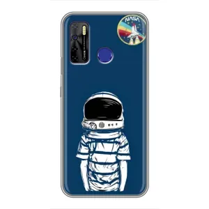 Чехол NASA для TECNO Camon 15 (AlphaPrint) (Мальчик в шлеме)