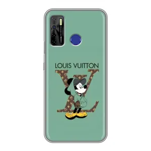 Чохли Луі Вітон для TECNO Camon 15 (AlphaPrint - LOUIS VUITTON) (Міккі Маус LV)