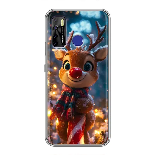 Чехол с принтом «Олень с шарфом» для TECNO Camon 15 Чехол с принтом «Олень с шарфом» для TECNO Camon 15