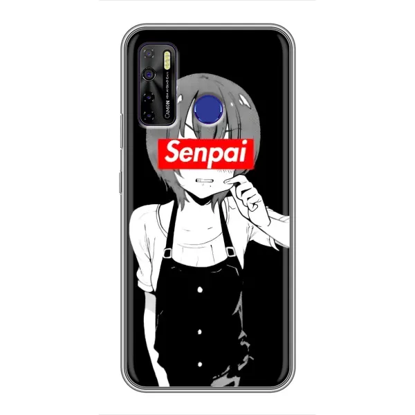 Чехол с принтом «Senpai» для TECNO Camon 15