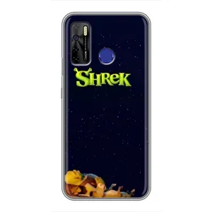 Чохол з мультфільмом Шрек на TECNO Camon 15 (Відпочиваючий Шрек)