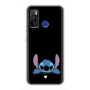 Чохол з принтом Стіч на TECNO Camon 15 (Стіч на чорному)