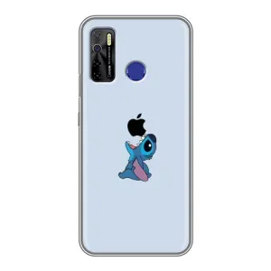 Чохол з принтом Стіч на TECNO Camon 15 (Stitch apple)