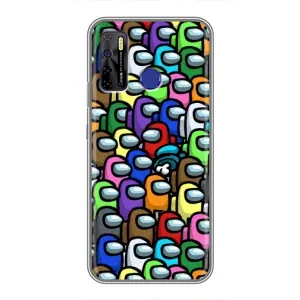 Чохли Амонг Ас для TECNO Camon 15 (AlphaPrint) (Убитий)