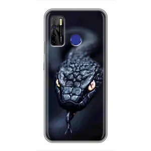 Чохол з принтом «Чорна змія» для TECNO Camon 15