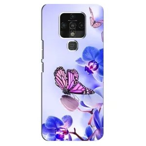 Чохли з квітами для TECNO Camon 16 Pro (VPrint) (Метелик на квітах)