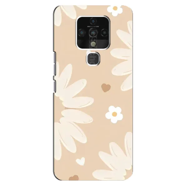 Чохол з принтом «Бежеві квіти» для TECNO Camon 16 Pro